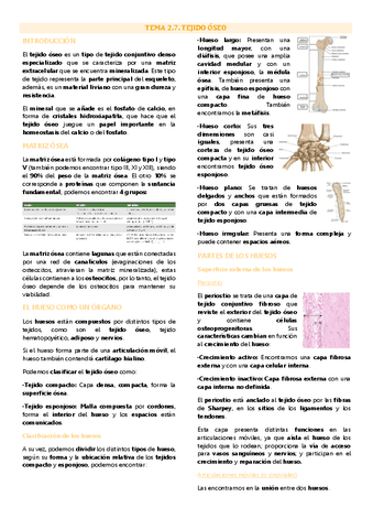 Tema 7 biología tisular, Tejido óseo.pdf