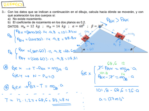 EJERCICIOS PLANO INCLINADO 1oBACH pdf