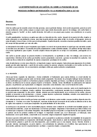 Resumen-La-Interpretacion-de-los-Suenos.-VII.-Sobre-la-Psicologia-de-los-Procesos-Oniricos-Introduccion-y-B.-La-Regresion-de-Freud.pdf