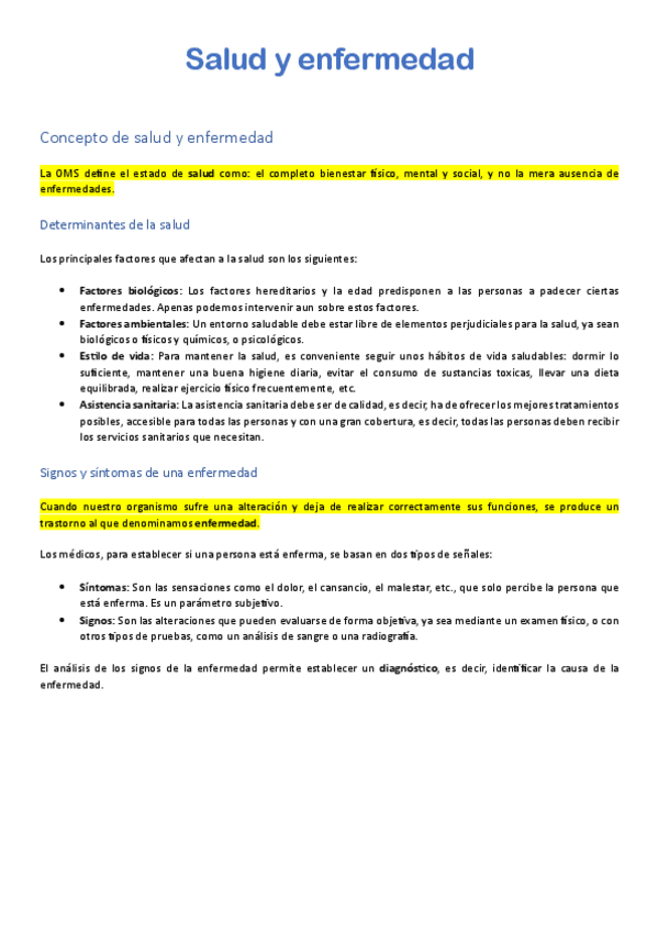 Salud Y Enfermedad Pdf Sprawdzian