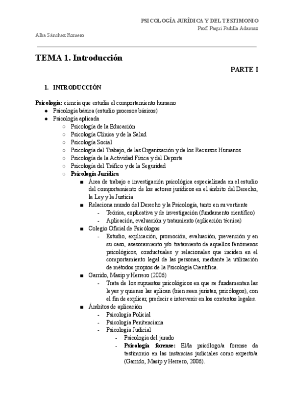 Psicología jurídica y del testimonio - Teoría completa.pdf
