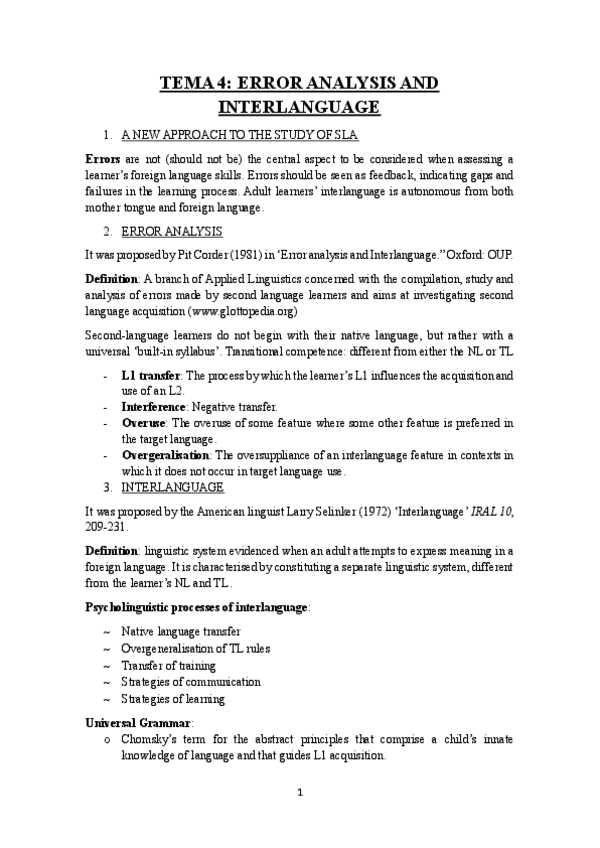 洋書 Error Analysis and Interlanguage Error Analysis and Interlanguage: Corder, S. P.