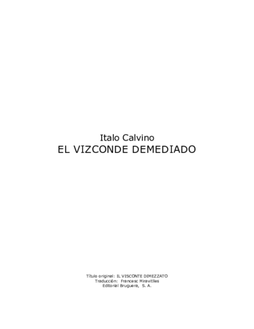 Calvino Italo - El vizconde demediado.desbloqueado.pdf