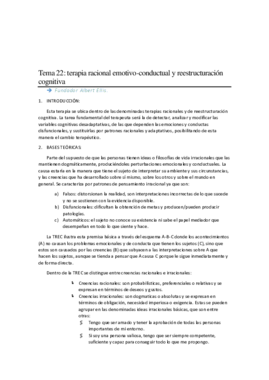 RESUMEN TEMA 22_  terapia racional emotivo-conductual y reestructuración cognitiva_ MANUAL MODIFICACION DE CONDUCTA OLIVARES.pdf