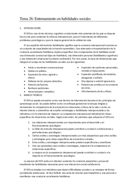 RESUMEN TEMA 26 ENTRENAMIENTO EN HABILIDADES SOCIALES_ MANUAL MODIFICACION DE CONDUCTA OLIVARES.pdf
