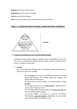 Tema 1 (El Derecho Constitucional como Disciplina Académica) - Derecho Constitucional I.pdf