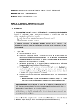 Tema 1 (El Derecho- Realidad Humana) - Instituciones Básicas del Derecho.pdf