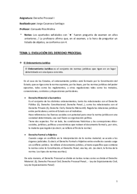 Tema 1 (Evolución del Derecho Procesal) - Derecho Procesal I.pdf