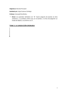 Tema 3 (La Jurisdicción Ordinaria) - Derecho Procesal I.pdf
