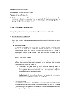 Tema 9 (Órganos Colegiados) - Derecho Procesal I.pdf