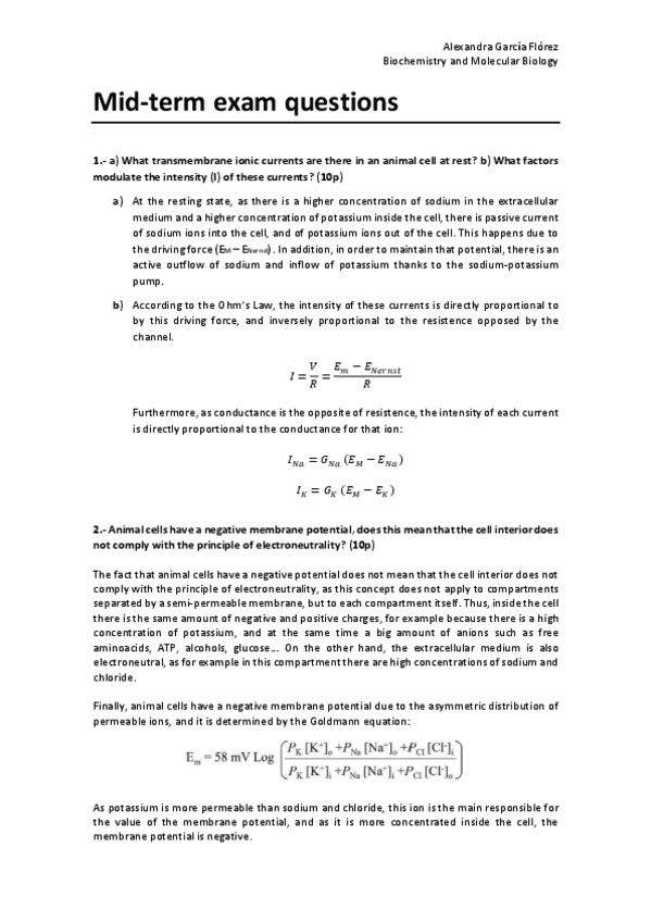 Animal Physiology: Mid term exam.pdf