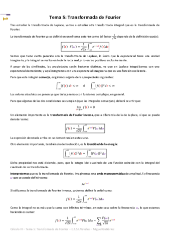 Cálculo III - Tema 5 - Transformada de Fourier.pdf