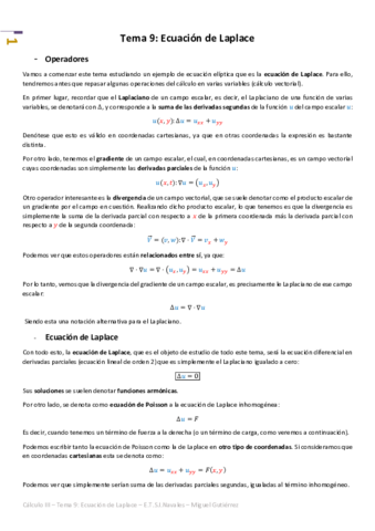 Cálculo III - Tema 9 - Ecuación de Laplace.pdf
