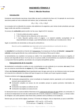 Ingeniería Térmica II - Tema 1 - Mezclas Reactivas.pdf