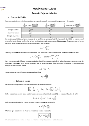 Mecánica de Fluidos - Tema 6 - Flujo en Tuberías.pdf