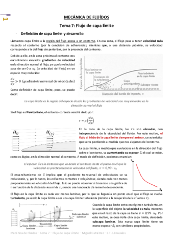 Mecánica de Fluidos - Tema 7 - Flujo de Capa Límite.pdf