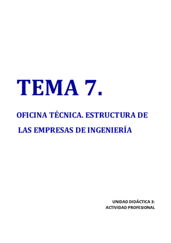 Tema 7. Oficina Tecnica. Estructura de las Empresa de Ingeniería WORD.pdf