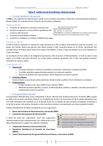 Tema 6-Instituciones Económicas Internacionales - Introducción Economía.pdf