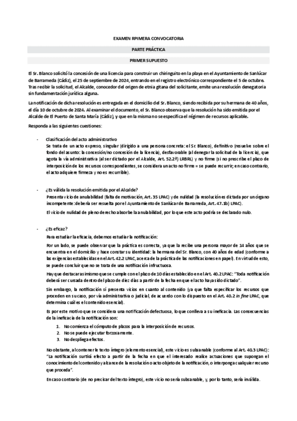 Examen 1º convocatoria dic 2024, Derecho Administrativo I.pdf
