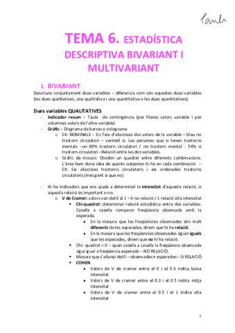 Tècniques de Recerca - TEMA 6 ESTADÍSTICA DESCRIPTIVA BIVARIANT I MULTIVARIANT (Psicologia UB 1r).pdf