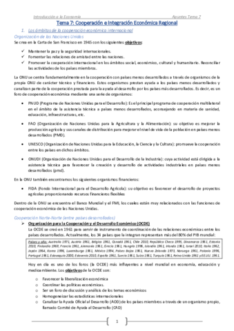 Tema 7-Cooperación e Integración Económica Regional - Introducción Economía.pdf