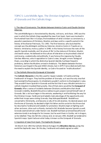 Topic 5 Late Middle Ages. The Christian kingdoms- the Emirate of Granada and the Catholic Kings.pdf