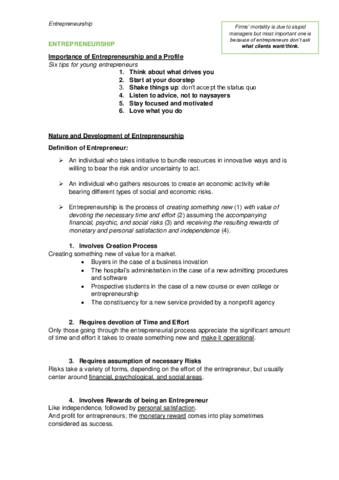 Entrepreneurship Notes - Part I.pdf