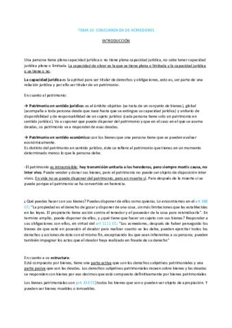 Tema 10 DCivil COMPLETO PDF- Concurrencia de acreedores.pdf