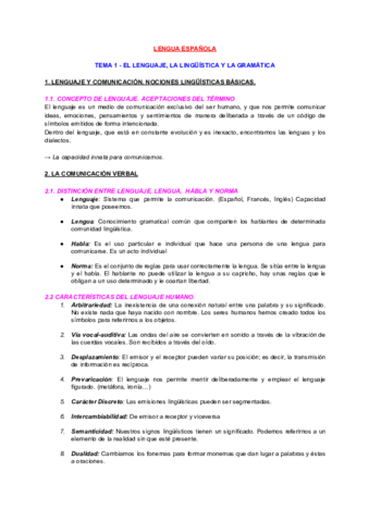 LENGUA ESPAÑOLA - Apuntes de Examen.pdf