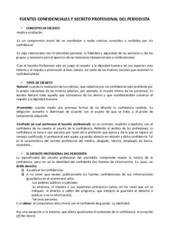Ética y deontología profesional -Fuentes Confidenciales y Secreto Profesional del Periodista.pdf