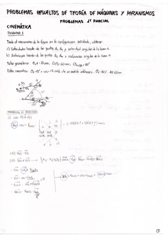 Problemas Resueltos de Teoría de Máquinas y Mecanismos [Libro] 1r Parcial - Cinemática y Dinámica.pdf