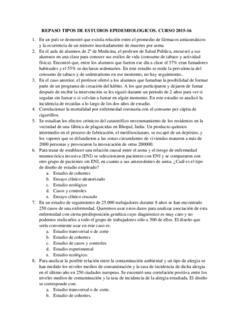REPASO. TIPOS DE ESTUDIOS EPIDEMIOLOGICOS. ALUMNOS SIN  SOLUCIONES. CURSO 2015-16.pdf