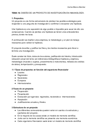 INMUNOLOGÍA APLICADA - Tema 19 - DISEÑO DE PROYECTOS.pdf