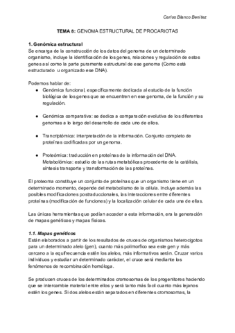 GENÓMICA Y BIOINFORMÁTICA - Tema 8 - GENOMA PROCARIOTAS.pdf