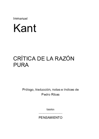 KANT - Crítica de la razón pura Introducción I-V.pdf
