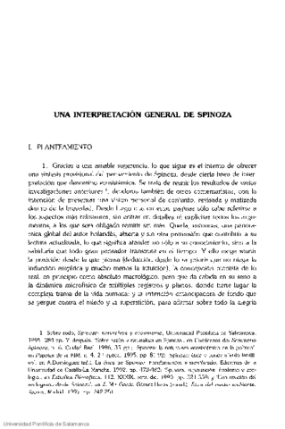 Una interpretacion general de Spinoza (Luciano).pdf