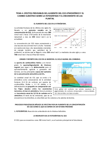 Tema 4 Efectos previsibles del aumento del CO2 atmosférico y el cambio climático sobre la fotosíntesis  y el crecimiento (MC).pdf