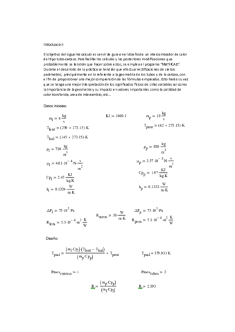Transferencia de calor Practica 3 (Codigo Mathcad - Diseño de intercambiador de carcasa).pdf