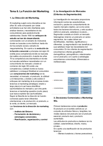 Tema 9. La Funcion del Marketing (Apuntes).pdf
