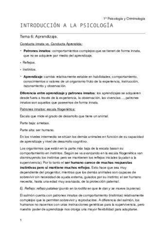 Introducción a la Psicología - Tema 6 pdf.pdf