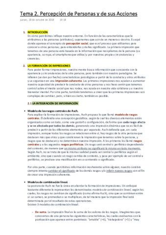 PSICOLOGÍA SOCIAL Tema 2. Percepción de Personas y sus Acciones..pdf