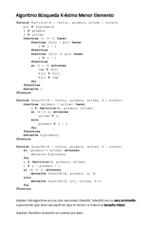 Análisis Algoritmo K-ésimo Menor Elemento.pdf