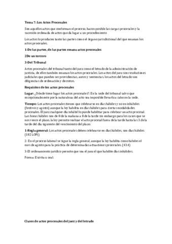 Tema 7 Los Actos Procesales.pdf