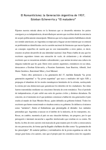 El Romanticismo la Generación Argentina de 1937..pdf