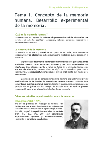 TEMA 1. CONCEPTO DE LA MEMORIA HUMANA. DESARROLLO EXPERIMENTAL DE LA MEMORIA.pdf