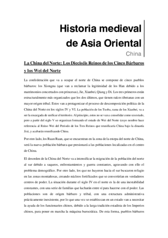 Historia medieval CHINA - 4.- Los 16 reinos de los 5 Bárbaros y los Wei del Norte.pdf
