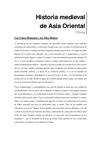 Historia medieval CHINA - 7.- Las 5 dinastías y los 10 reinos.pdf