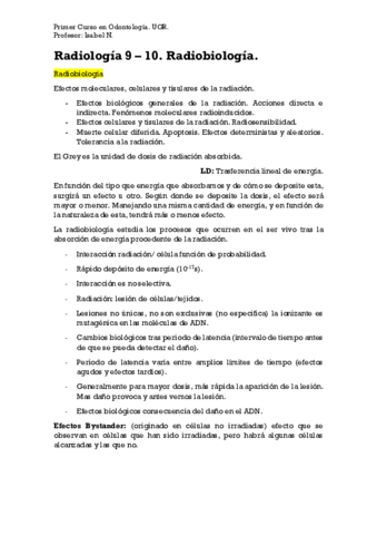 Radiología 9 - 10. Radiobiología..pdf