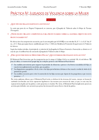 Práctica IV Derecho Procesal I Armando Fernández Toribio.pdf