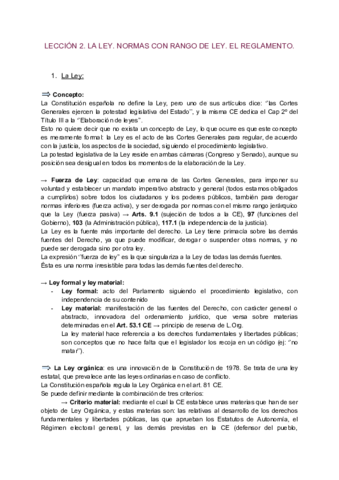 LECCIÓN 2. LA LEY. NORMAS CON RANGO DE LEY. EL REGLAMENTO.pdf